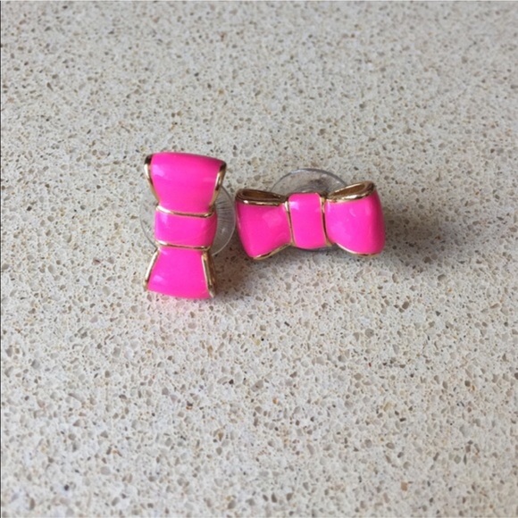 kate spade Jewelry - Kate Spade “Take a Bow” pink earrings